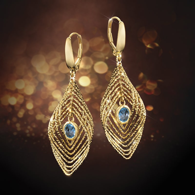 Tuscan Hills Blue Topaz Earrings